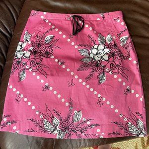 Cute floral Ann Taylor pink mini skirt